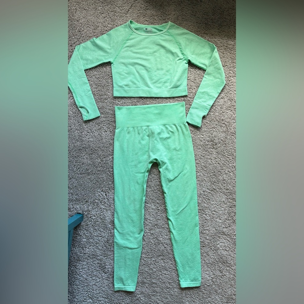 Women's Leggings Sport Suit Casual Solid Sporty Active Wear Matching Sets large